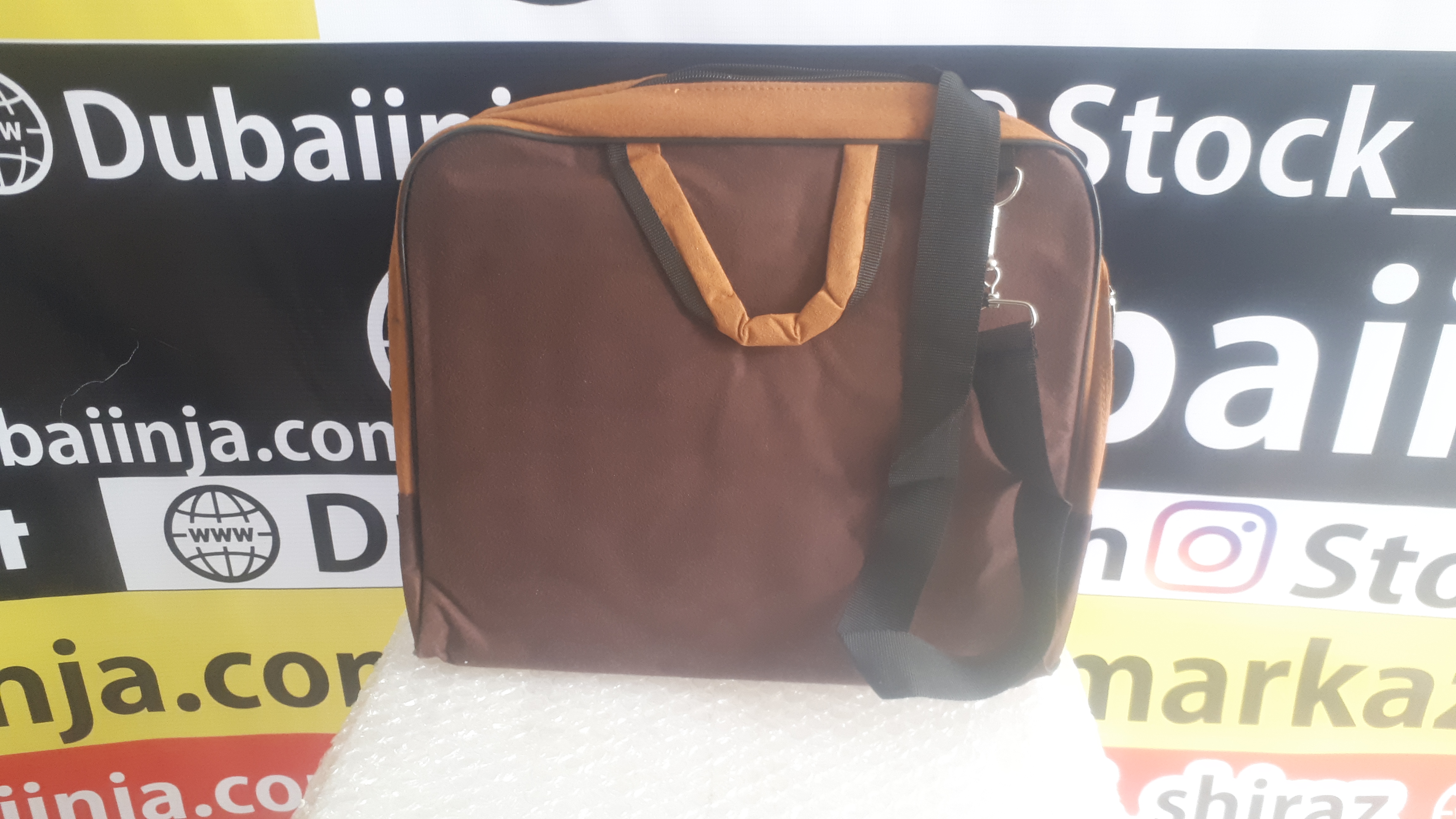 کیف لپ تاپ قهوه ای مناسب برای لپ تاپ 15.6 اینچی