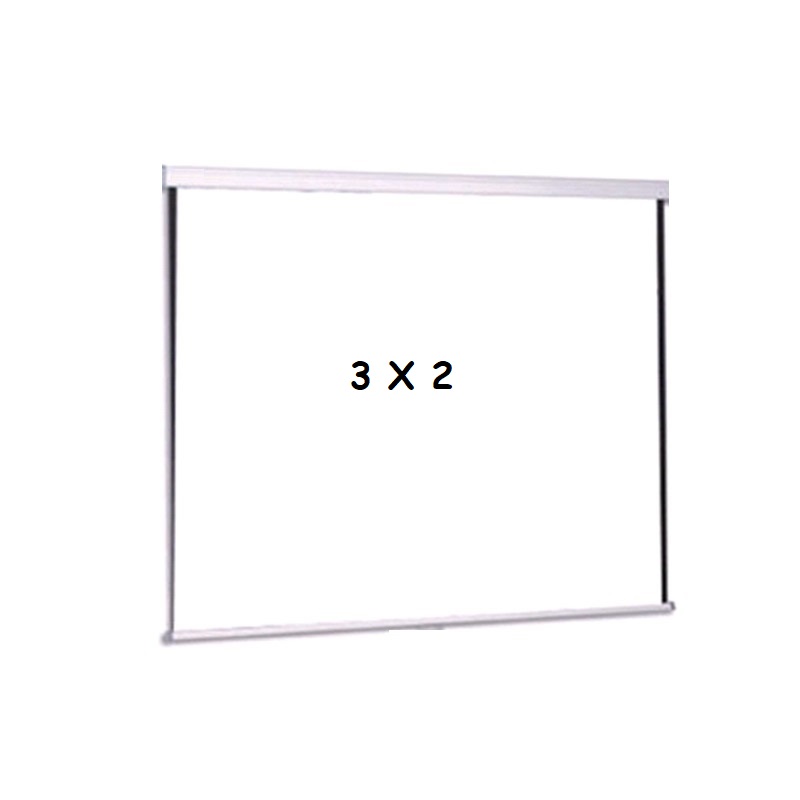 پرده نمایش پروژکتور سقفی و دیواری تاشو  3 در 2 (3 متری)